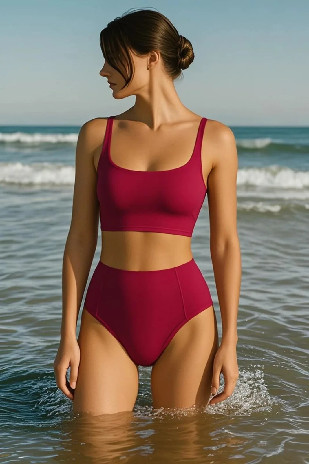 Fuchsia Sculptfit High-Waist & Shaping & Sculpting Bikini Bottom
