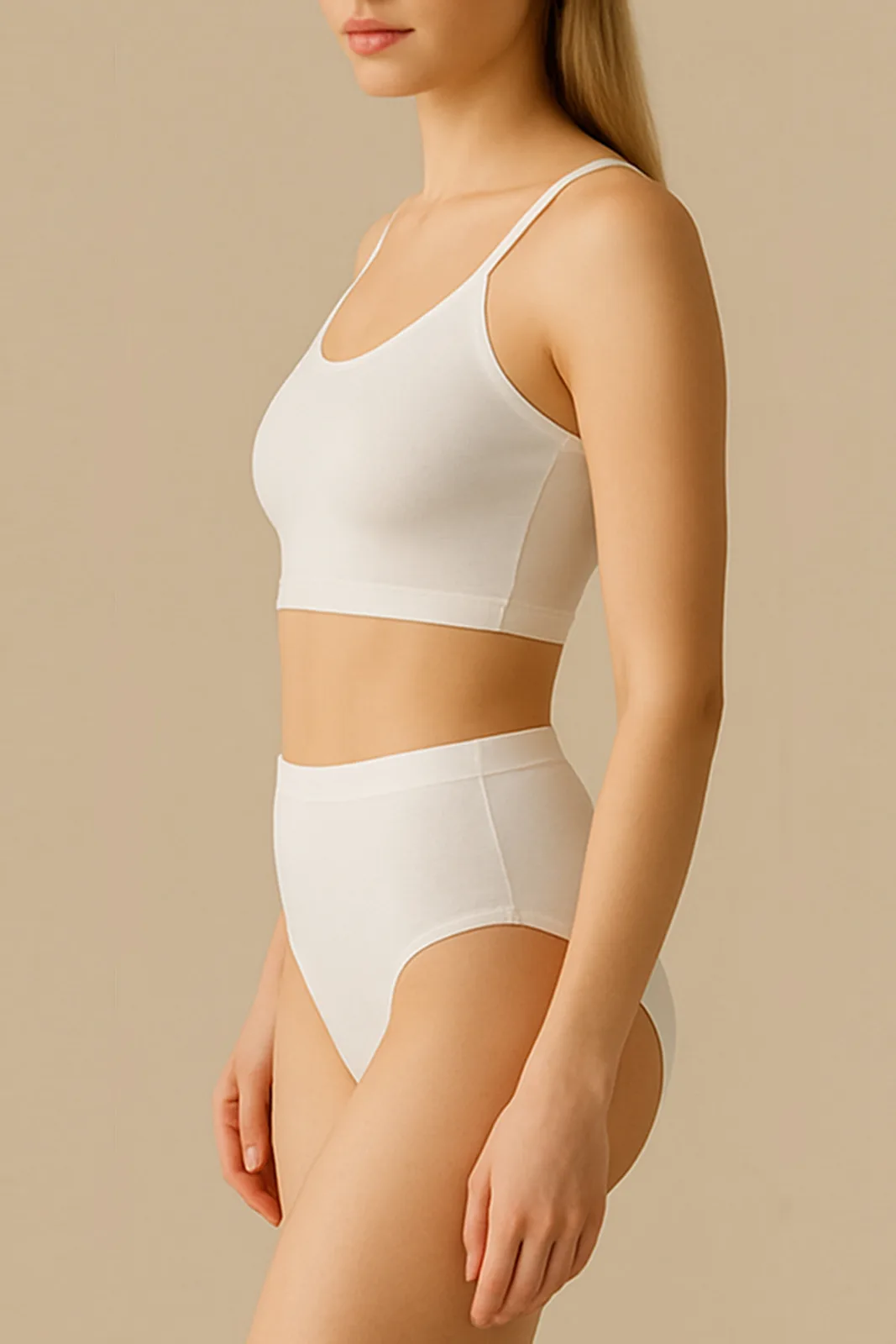 Women's 3-Pack %100 Cotton White Briefs Set