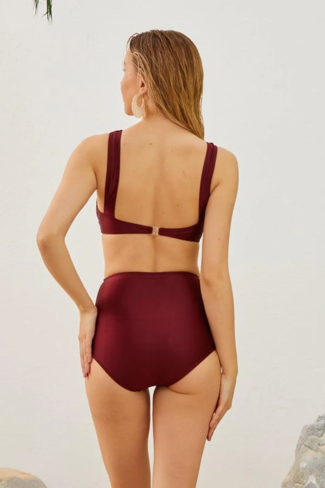 Starinci Shaping Bikini Set Burgundy High-Waist