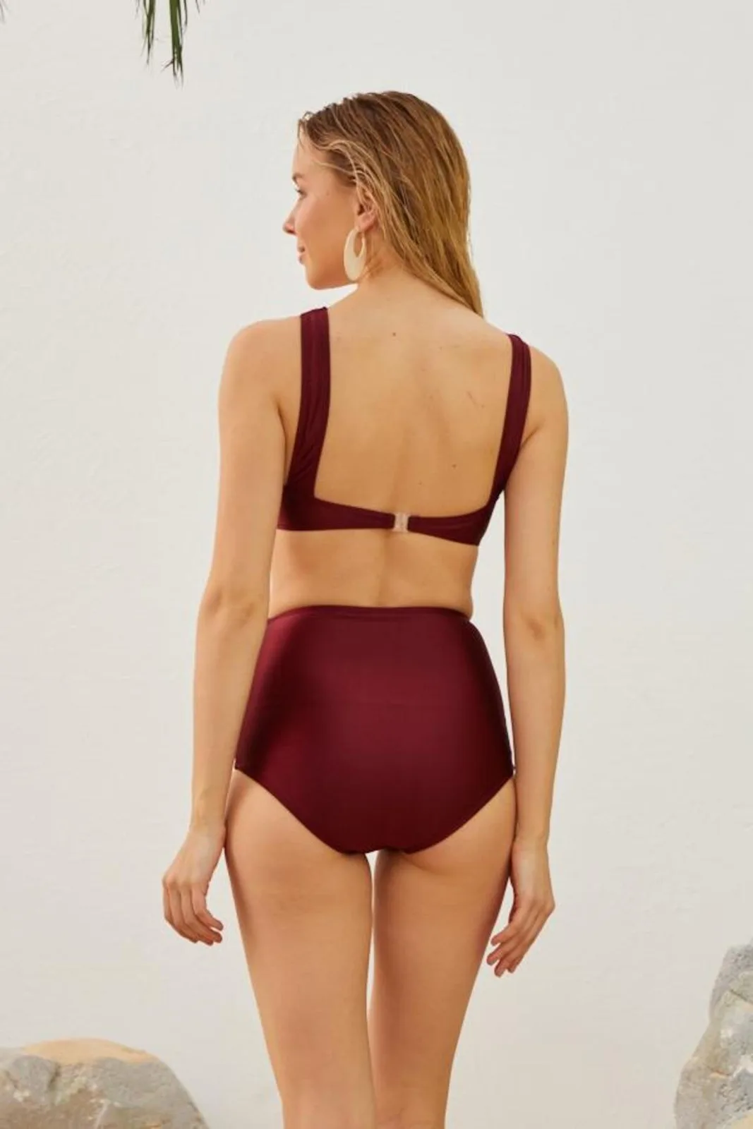 Starinci Shaping Bikini Set Burgundy High-Waist