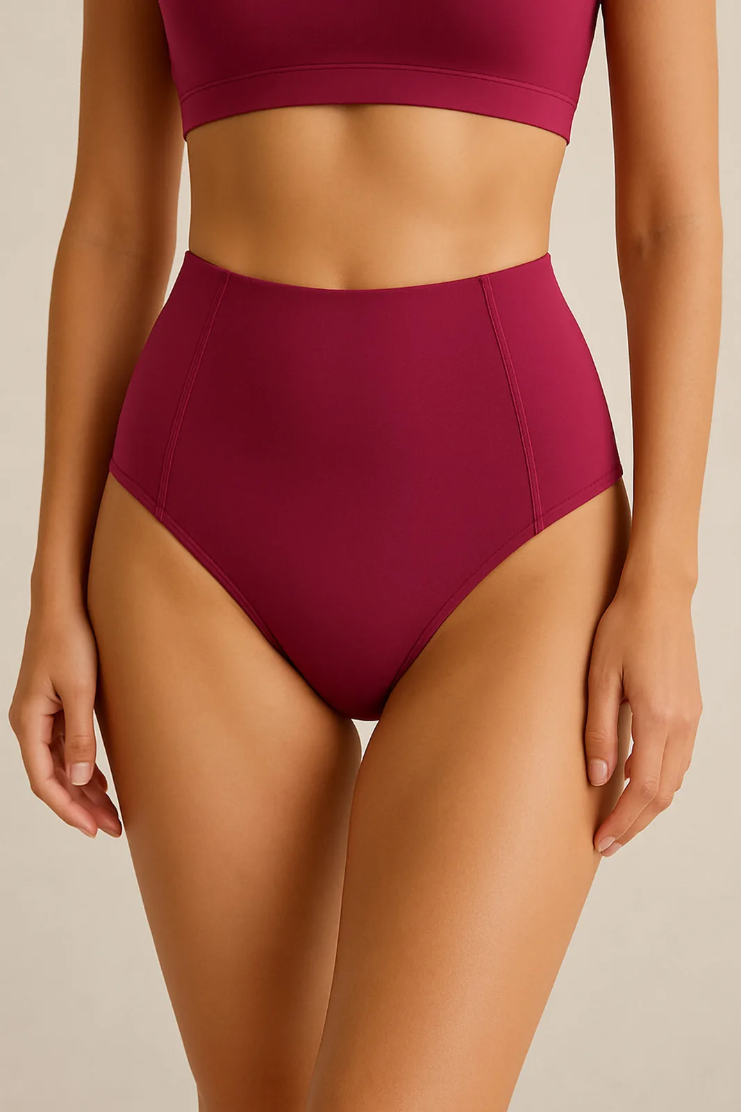 Fuchsia Sculptfit High-Waist & Shaping & Sculpting Bikini Bottom