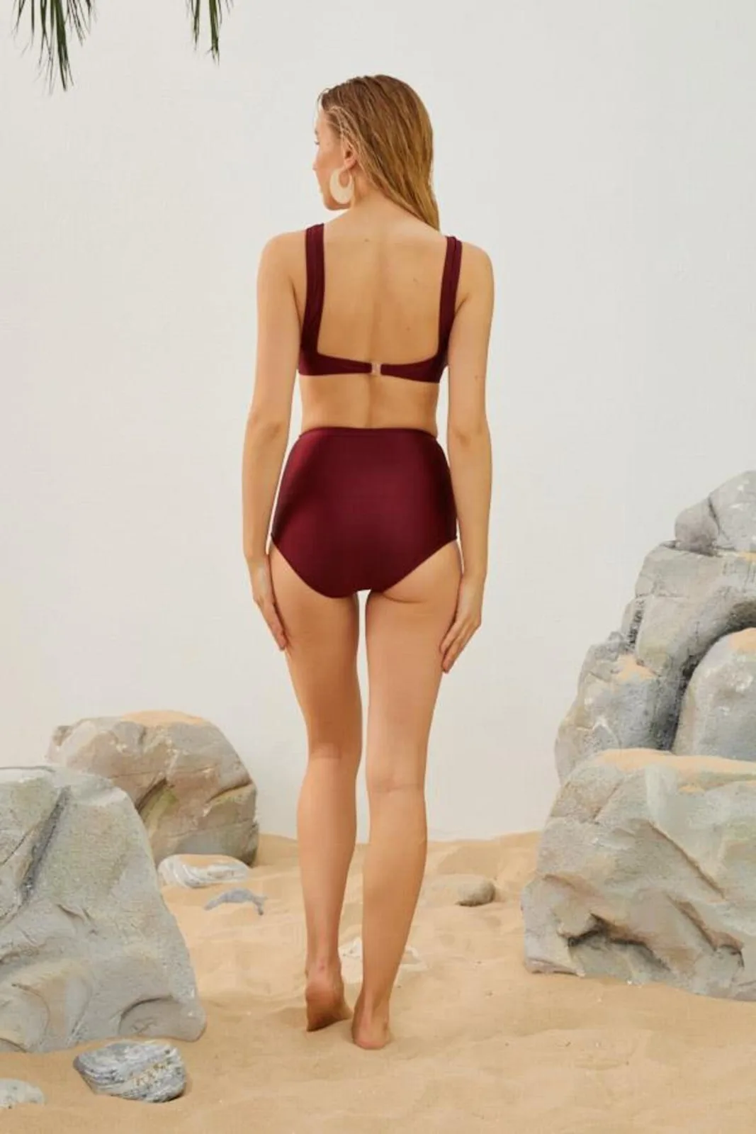 Starinci Shaping Bikini Set Burgundy High-Waist