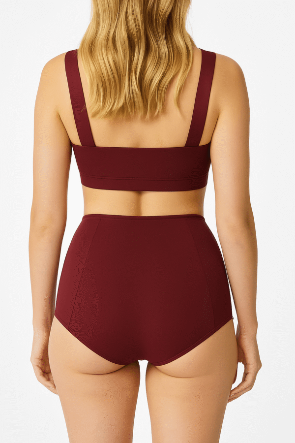 Brncy Bordo SculptFit Yüksek Bel & Toparlayıcı & Şekillendirici Bikini Altı - Görsel 3