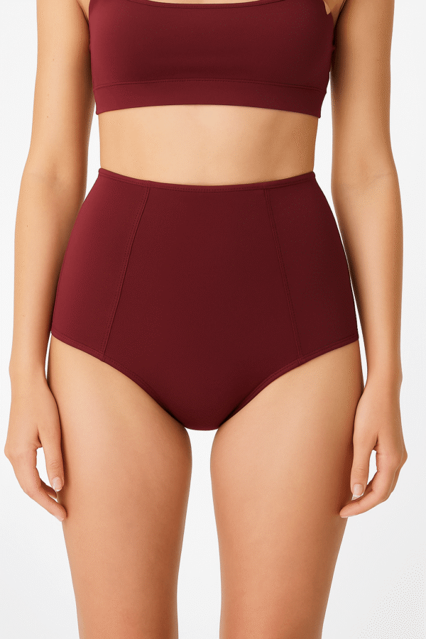 Brncy Bordo SculptFit Yüksek Bel & Toparlayıcı & Şekillendirici Bikini Altı - Görsel 4