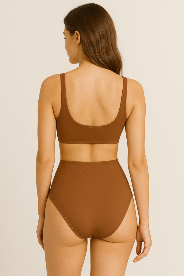 Brncy Kahverengi SculptFit Yüksek Bel & Toparlayıcı & Şekillendirici Bikini Altı - Görsel 2