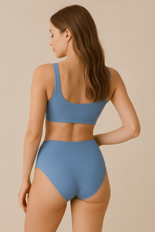 Brncy Mavi  SculptFit Yüksek Bel & Toparlayıcı & Şekillendirici Bikini Altı - Görsel 2